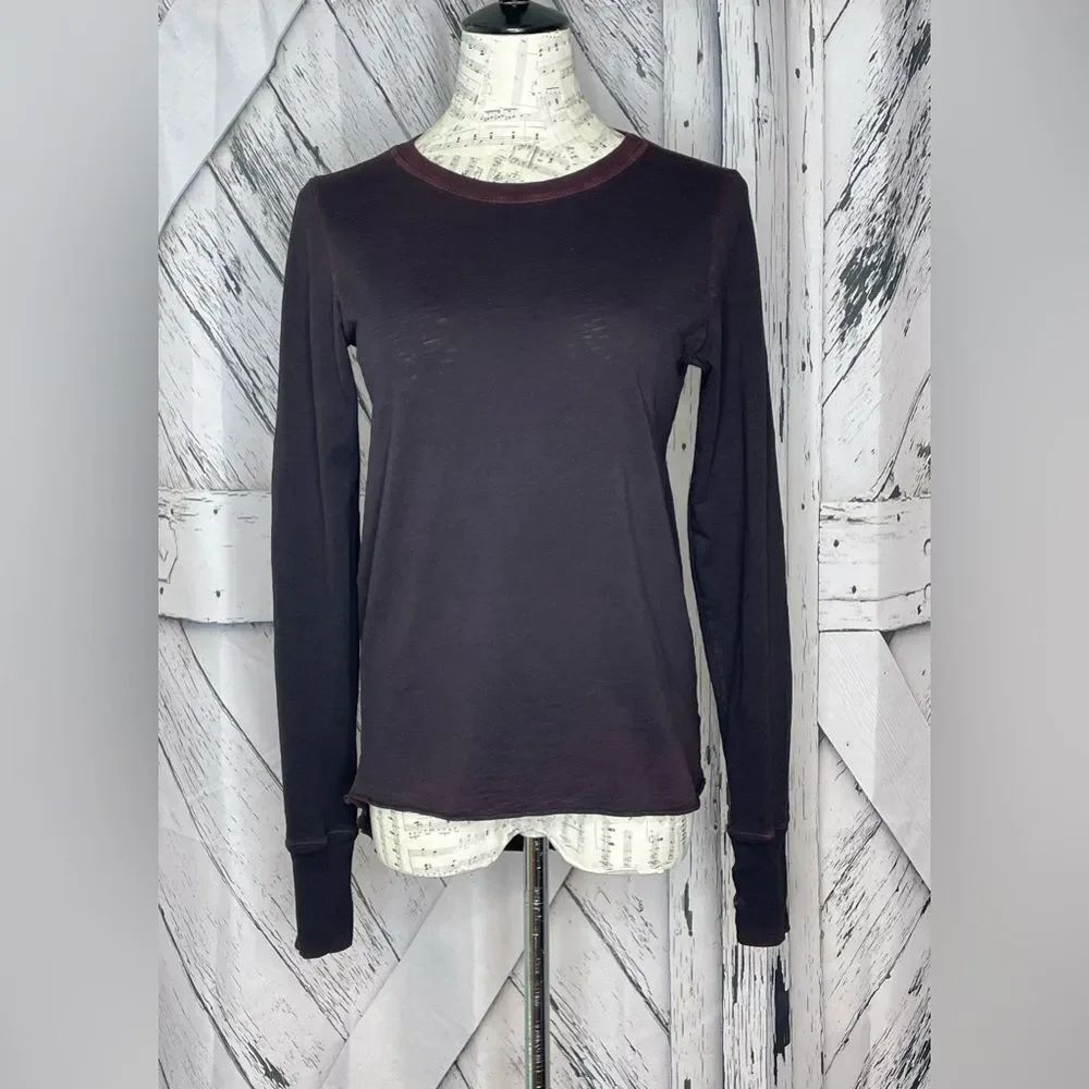 Tyler Jacobs Feel The Piece Long Sleeve Tee Burgundy XS/S